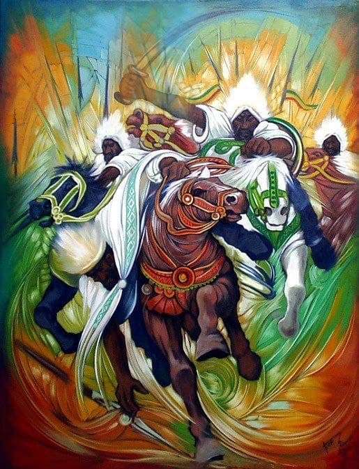 Charging Horsemen